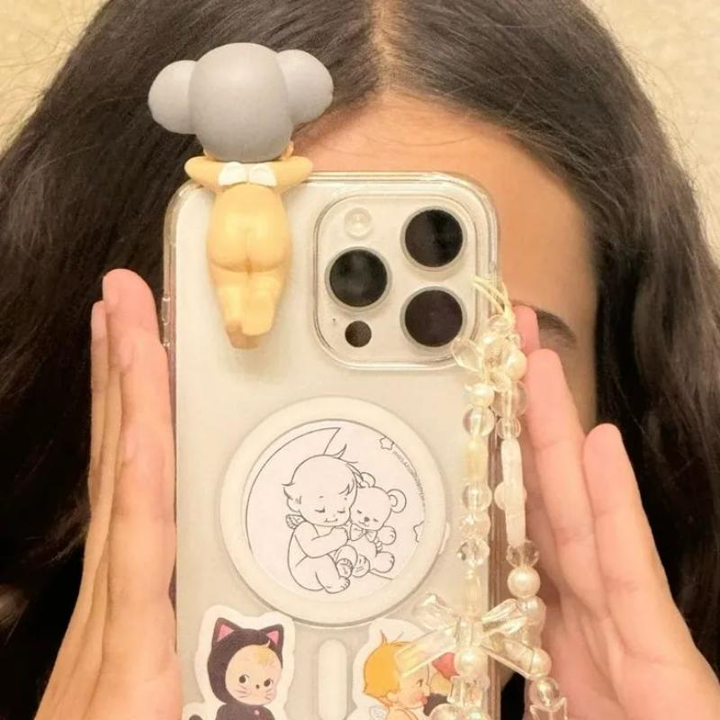 Jucarii, Copii si Bebe - Jucarii si jocuri - Figurine - Jucarie figurina surpriza, Accesoriu telefon, Hippers bebe, Cupidon Inger papusa, multicolor, 6 cm - Infinity.ro