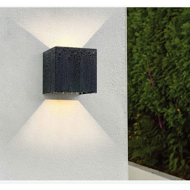 Casa si Gradina - Corpuri si surse de iluminat - Plafoniere, aplice si spoturi - Aplica Exterior Techstar® LED Light CUBE , Putere 6W, A+, Rezistenta la Apa si Praf, Alb Cald, 3000K, Aluminiu, Negru - Infinity.ro