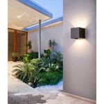 Casa si Gradina - Corpuri si surse de iluminat - Plafoniere, aplice si spoturi - Aplica Exterior Techstar® LED Light CUBE , Putere 6W, A+, Rezistenta la Apa si Praf, Alb Cald, 3000K, Aluminiu, Negru - Infinity.ro