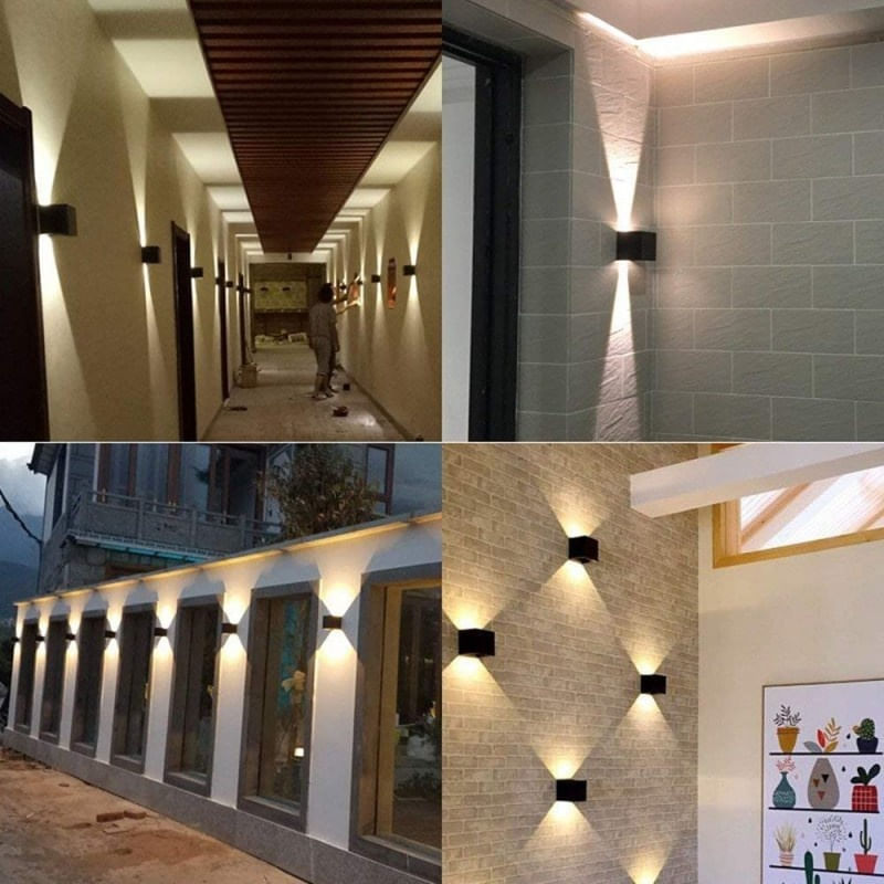 Casa si Gradina - Corpuri si surse de iluminat - Plafoniere, aplice si spoturi - Aplica Exterior Techstar® LED Light CUBE , Putere 6W, A+, Rezistenta la Apa si Praf, Alb Cald, 3000K, Aluminiu, Negru - Infinity.ro