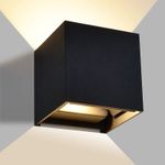 Casa si Gradina - Corpuri si surse de iluminat - Plafoniere, aplice si spoturi - Aplica Exterior Techstar® LED Light CUBE , Putere 6W, A+, Rezistenta la Apa si Praf, Alb Cald, 3000K, Aluminiu, Negru - Infinity.ro