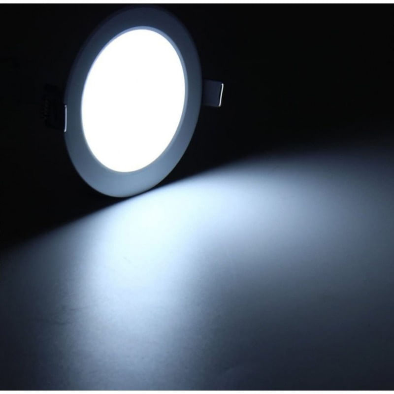Casa si Gradina - Corpuri si surse de iluminat - Plafoniere, aplice si spoturi - Spot LED Techstar® Ultra Slim, Senzor Miscare, Alb, Putere 6W, Culoare Lumina 6500K, CRI 80+, 12cm - Infinity.ro