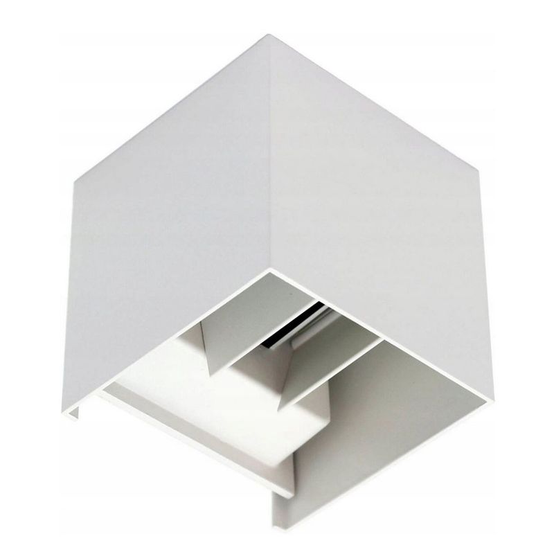 Casa si Gradina - Corpuri si surse de iluminat - Plafoniere, aplice si spoturi - Aplica LED De Perete Interior/Exterior Techstar® tip Cub, Putere 6W, Culoare Lumina 4000K, 1100 Lm, 10x10 Cm, IP 65, Alb - Infinity.ro