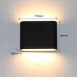Casa si Gradina - Corpuri si surse de iluminat - Plafoniere, aplice si spoturi - Aplica Exterior Techstar® LED Light C30, Putere 6W, A+, Rezistenta la Apa si Praf, Alb Rece, 6500K, Aluminiu, Negru - Infinity.ro