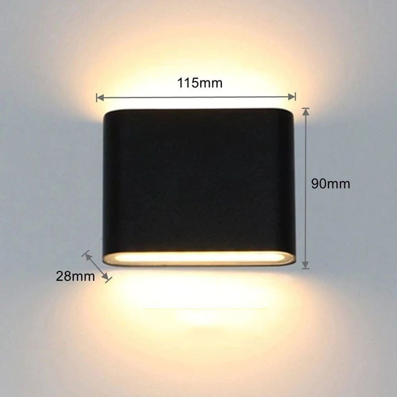 Casa si Gradina - Corpuri si surse de iluminat - Plafoniere, aplice si spoturi - Aplica Exterior Techstar® LED Light C30, Putere 6W, A+, Rezistenta la Apa si Praf, Alb Rece, 6500K, Aluminiu, Negru - Infinity.ro