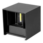 Casa si Gradina - Corpuri si surse de iluminat - Plafoniere, aplice si spoturi - Aplica LED de perete Interior/Exterior Techstar®, Putere 6W, Culoare Lumina 3000K, 600 lm, 10x10 cm, IP 65, Negru - Infinity.ro