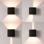 Casa si Gradina - Corpuri si surse de iluminat - Plafoniere, aplice si spoturi - Aplica Exterior Techstar® LED Light CUBE , Putere 6W, A+, Rezistenta la Apa si Praf, Alb Rece, 6000K, Aluminiu, Negru - Infinity.ro