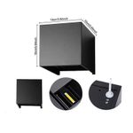 Casa si Gradina - Corpuri si surse de iluminat - Plafoniere, aplice si spoturi - Aplica Exterior Techstar® LED Light CUBE , Putere 6W, A+, Rezistenta la Apa si Praf, Alb Rece, 6000K, Aluminiu, Negru - Infinity.ro
