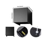 Casa si Gradina - Corpuri si surse de iluminat - Plafoniere, aplice si spoturi - Aplica Exterior Techstar® LED Light CUBE , Putere 6W, Rezistenta la Apa si Praf, Alb Natural, 4000K, Aluminiu, Negru - Infinity.ro