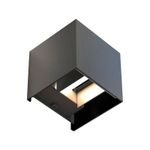 Casa si Gradina - Corpuri si surse de iluminat - Plafoniere, aplice si spoturi - Aplica Exterior Techstar® LED Light CUBE , Putere 6W, Rezistenta la Apa si Praf, Alb Natural, 4000K, Aluminiu, Negru - Infinity.ro
