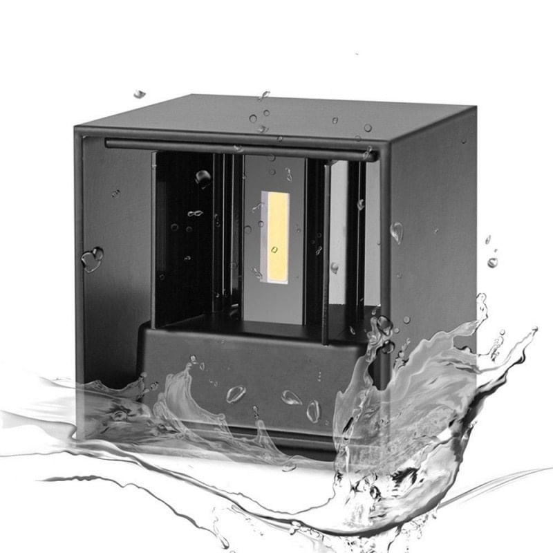 Casa si Gradina - Corpuri si surse de iluminat - Plafoniere, aplice si spoturi - Aplica Exterior Techstar® LED Light CUBE , Putere 6W, Rezistenta la Apa si Praf, Alb Natural, 4000K, Aluminiu, Negru - Infinity.ro