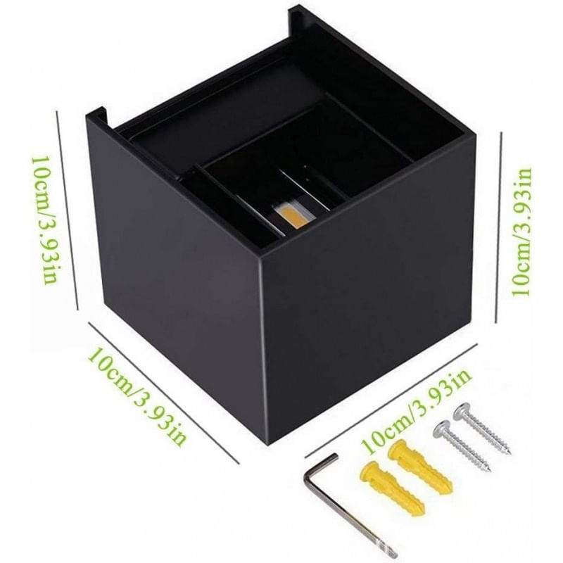 Casa si Gradina - Corpuri si surse de iluminat - Plafoniere, aplice si spoturi - Aplica Exterior Techstar® LED Light CUBE , Putere 6W, Rezistenta la Apa si Praf, Alb Natural, 4000K, Aluminiu, Negru - Infinity.ro