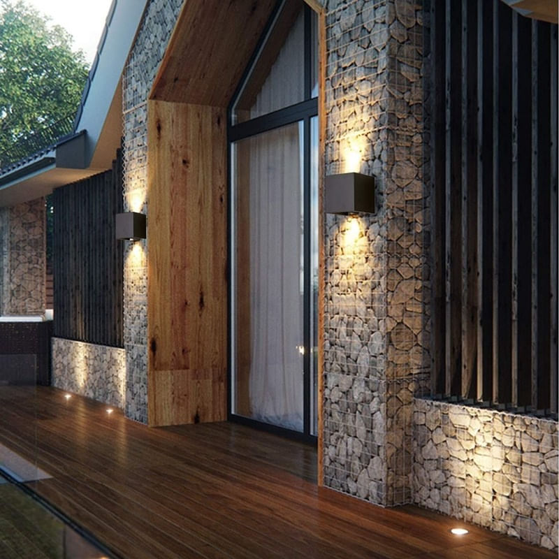 Casa si Gradina - Corpuri si surse de iluminat - Plafoniere, aplice si spoturi - Aplica Exterior Techstar® LED Light CUBE , Putere 6W, Rezistenta la Apa si Praf, Alb Natural, 4000K, Aluminiu, Negru - Infinity.ro