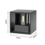 Casa si Gradina - Corpuri si surse de iluminat - Plafoniere, aplice si spoturi - Aplica Exterior Techstar® LED Light CUBE , Putere 6W, Rezistenta la Apa si Praf, Alb Natural, 4000K, Aluminiu, Negru - Infinity.ro