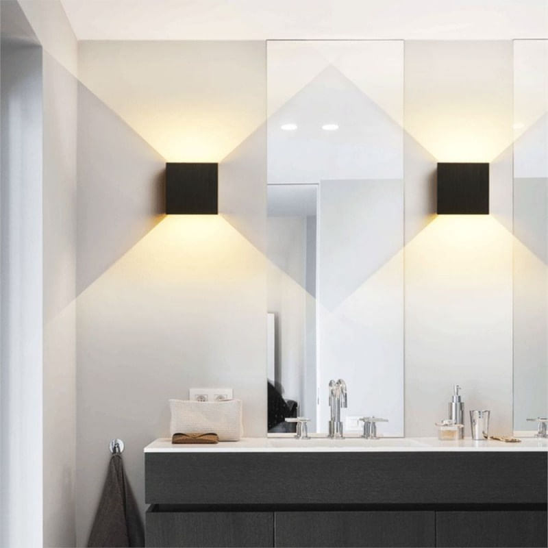 Casa si Gradina - Corpuri si surse de iluminat - Plafoniere, aplice si spoturi - Aplica Exterior Techstar® LED Light CUBE , Putere 6W, Rezistenta la Apa si Praf, Alb Natural, 4000K, Aluminiu, Negru - Infinity.ro