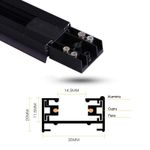 Casa si Gradina - Corpuri si surse de iluminat - Plafoniere, aplice si spoturi - Sina pentru Spoturi Techstar® RailRacks, Monofazata Tip L, Corp Aluminiu, 50cm, Negru - Infinity.ro