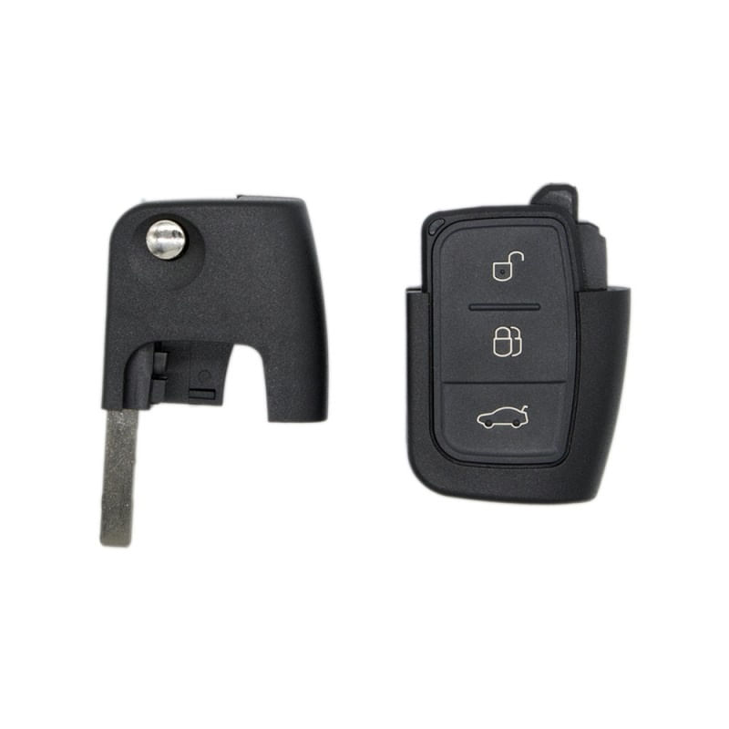 Auto si Moto - Electronice auto - Accesorii electronice auto - Cheie Auto Completa Techstar® Ford, Focus, Fiesta, Mondeo, 4D63, 433Mhz, 3 Butoane, Inchidere Geamuri - Infinity.ro