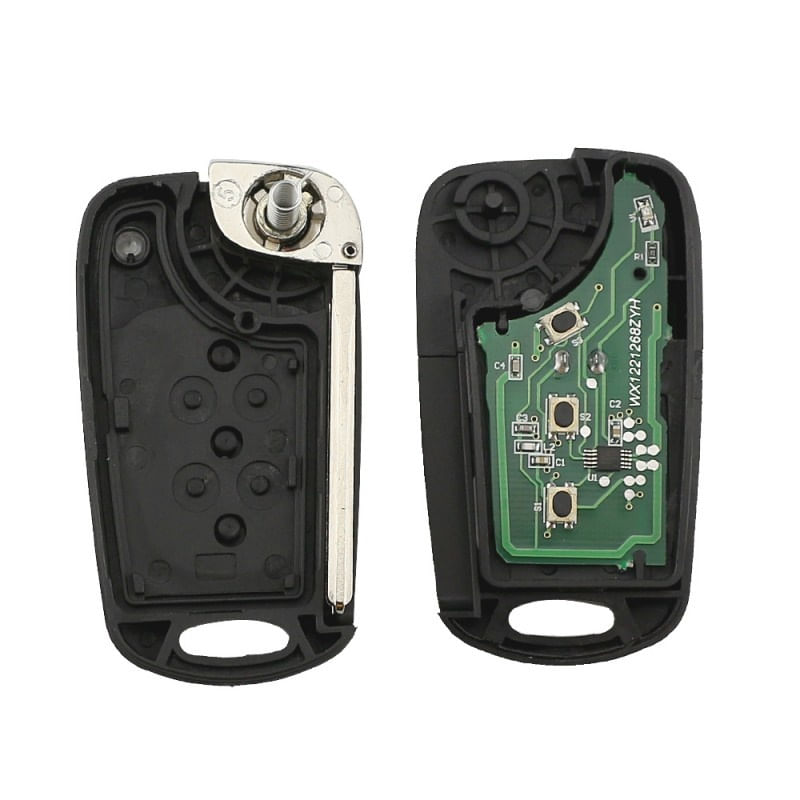 Auto si Moto - Electronice auto - Sisteme de inchidere centralizata - Cheie Auto Completa Techstar® Hyundai, I30, I20, IX35, IX55, ID46, 433Mhz, TOY40, 3 Butoane - Infinity.ro