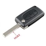 Auto si Moto - Electronice auto - Sisteme de inchidere centralizata - Cheie Auto Completa tip Briceag cu 3 butoane, Compatibila Citroen si Peugeot, include Telecomanda 433 MHz si cip ID46 - Infinity.ro