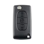 Auto si Moto - Electronice auto - Sisteme de inchidere centralizata - Cheie Auto Completa tip Briceag cu 3 butoane, Compatibila Citroen si Peugeot, include Telecomanda 433 MHz si cip ID46 - Infinity.ro