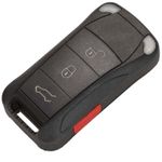 Auto si Moto - Electronice auto - Sisteme de inchidere centralizata - Cheie Auto Completa Techstar® pentru Porsche Cayenne 2003-2011, 3 + 1 butoane, Negru - Infinity.ro