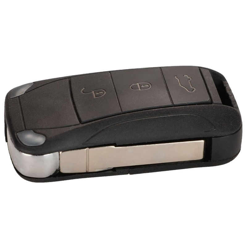 Auto si Moto - Electronice auto - Sisteme de inchidere centralizata - Cheie Auto Completa Techstar® pentru Porsche Cayenne 2003-2011, 3 + 1 butoane, Negru - Infinity.ro