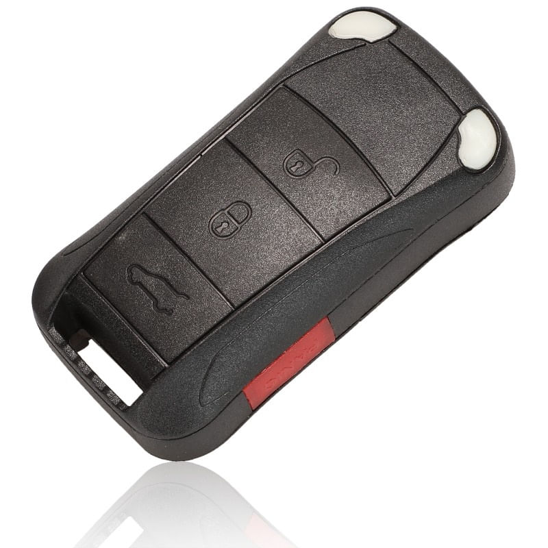 Auto si Moto - Electronice auto - Sisteme de inchidere centralizata - Cheie Auto Completa Techstar® pentru Porsche Cayenne 2003-2011, 3 + 1 butoane, Negru - Infinity.ro