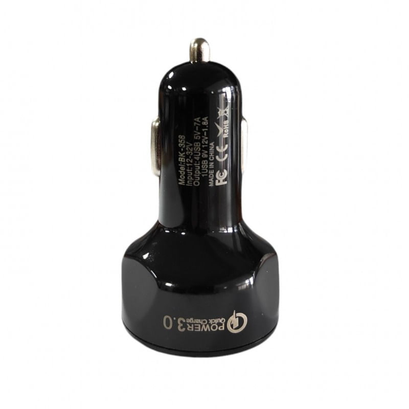 Laptop, Telefoane si Tablete - Telefoane mobile si accesorii - Accesorii Telefoane - Incarcatoare telefoane - Incarcator Auto Techstar® T-14, 1 USB x QC3.0, Incarcare Rapida 3 USB x 2.4A, Negru - Infinity.ro