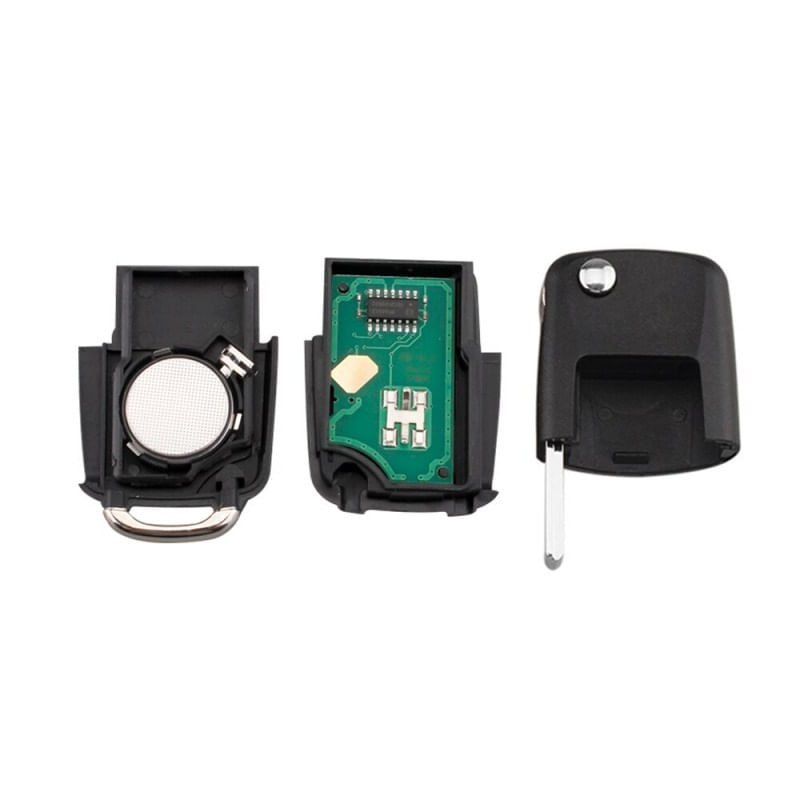 Auto si Moto - Electronice auto - Sisteme de inchidere centralizata - Cheie Auto Completa Techstar® Volkswagen Polo, Passat, Golf, Transporter, Bora, 433Mhz, 1J0 959 753, ID48, 2 Butoane - Infinity.ro