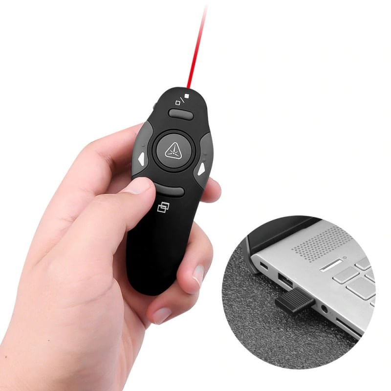 TV, Audio-Video si Foto - Accesorii TV si audio - Telecomenzi - Telecomanda Wireless Techstar pentru Prezentare, cu pointer Laser, Butoane SlideShow, USB - Infinity.ro