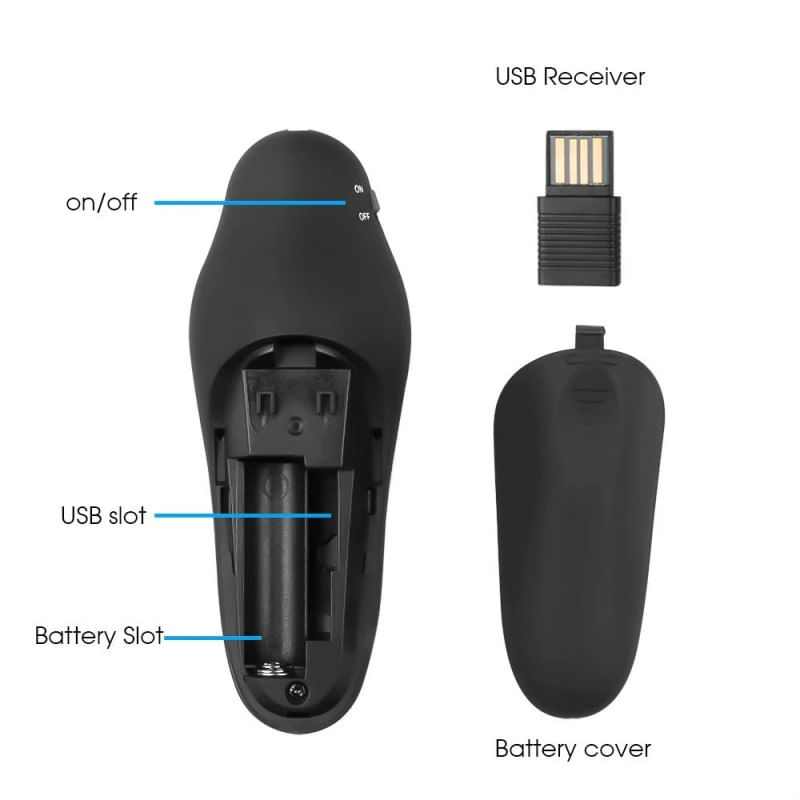 TV, Audio-Video si Foto - Accesorii TV si audio - Telecomenzi - Telecomanda Wireless Techstar pentru Prezentare, cu pointer Laser, Butoane SlideShow, USB - Infinity.ro