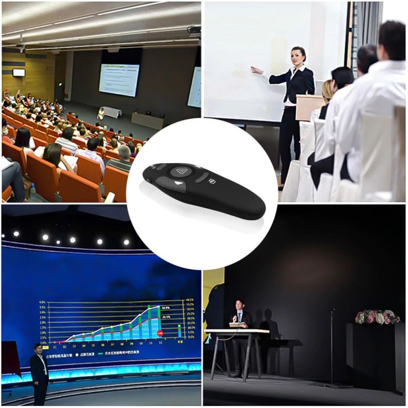 TV, Audio-Video si Foto - Accesorii TV si audio - Telecomenzi - Telecomanda Wireless Techstar pentru Prezentare, cu pointer Laser, Butoane SlideShow, USB - Infinity.ro