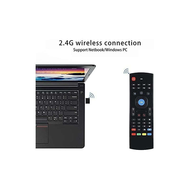 TV, Audio-Video si Foto - Accesorii TV si audio - Telecomenzi - Telecomanda cu tastatura Techstar® MX3 Air Mouse, 2.4G, USB, pentru Android Smart TV Box, proiector HTPC Mini PC, PS3 - Infinity.ro