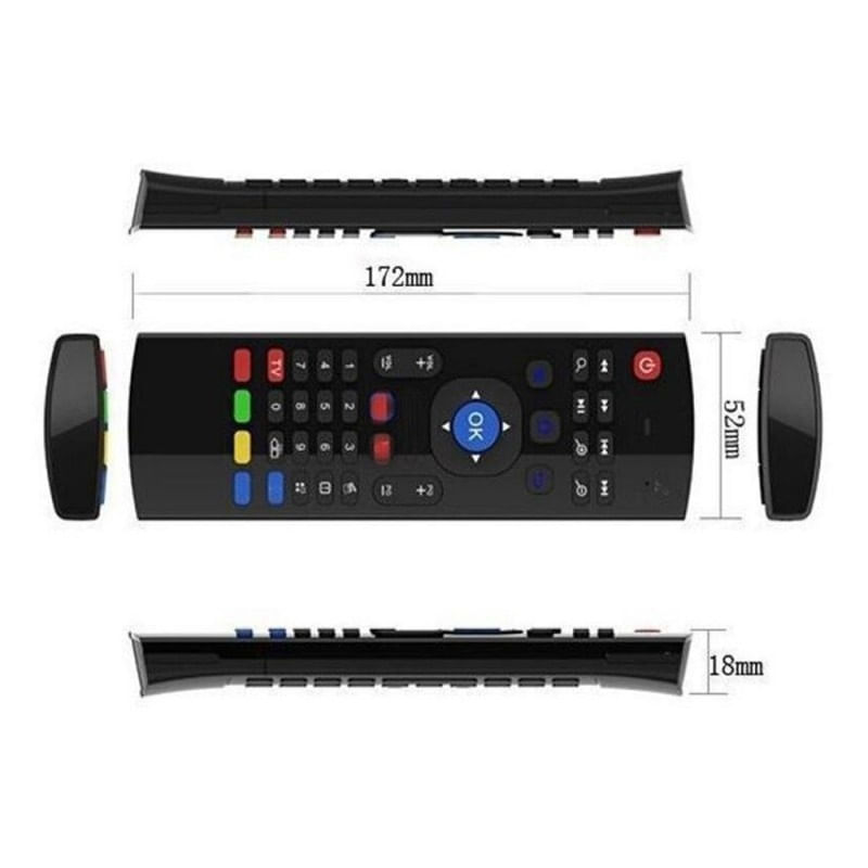 TV, Audio-Video si Foto - Accesorii TV si audio - Telecomenzi - Telecomanda cu tastatura Techstar® MX3 Air Mouse, 2.4G, USB, pentru Android Smart TV Box, proiector HTPC Mini PC, PS3 - Infinity.ro