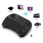 PC, gaming si accesorii - Periferice PC - Tastaturi - Tastatura Iluminata Wireless Techstar® i8, Air Mouse, cu Touchpad, pentru TV Box si Mini PC, Android TV, Smart TV, PC - Infinity.ro