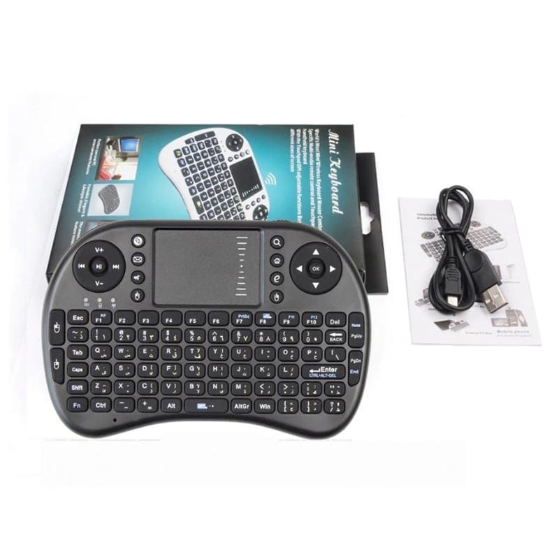 PC, gaming si accesorii - Periferice PC - Tastaturi - Tastatura Iluminata Wireless Techstar® i8, Air Mouse, cu Touchpad, pentru TV Box si Mini PC, Android TV, Smart TV, PC - Infinity.ro