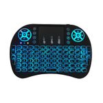 PC, gaming si accesorii - Periferice PC - Tastaturi - Tastatura Iluminata Wireless Techstar® i8, Air Mouse, cu Touchpad, pentru TV Box si Mini PC, Android TV, Smart TV, PC - Infinity.ro