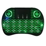 PC, gaming si accesorii - Periferice PC - Tastaturi - Tastatura Iluminata Wireless Techstar® i8 RGB Play, Air Mouse, cu Touchpad, pentru TV Box si Mini PC, Android TV, Smart - Infinity.ro