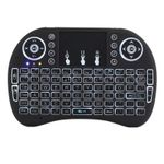 PC, gaming si accesorii - Periferice PC - Tastaturi - Tastatura Iluminata Wireless Techstar® i8 RGB Play, Air Mouse, cu Touchpad, pentru TV Box si Mini PC, Android TV, Smart - Infinity.ro