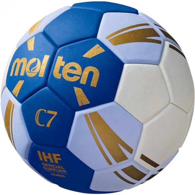 Sport si Outdoor - Sporturi de echipa - Handbal - Minge handbal Molten H2C3500 speciala pentru incepatori, super grip, marime 2, alb cu albastru - Infinity.ro