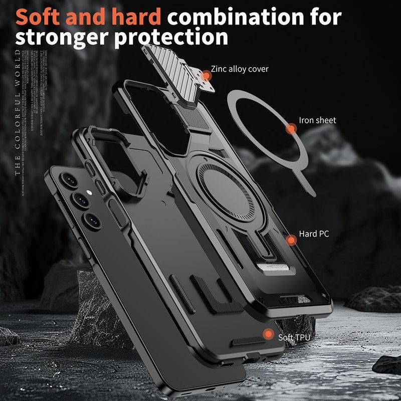 Laptop, Telefoane si Tablete - Telefoane mobile si accesorii - Accesorii Telefoane - Huse telefoane - Husa pentru Samsung Galaxy A35 5G - Techsuit CamVault MagSafe - Negru - Infinity.ro