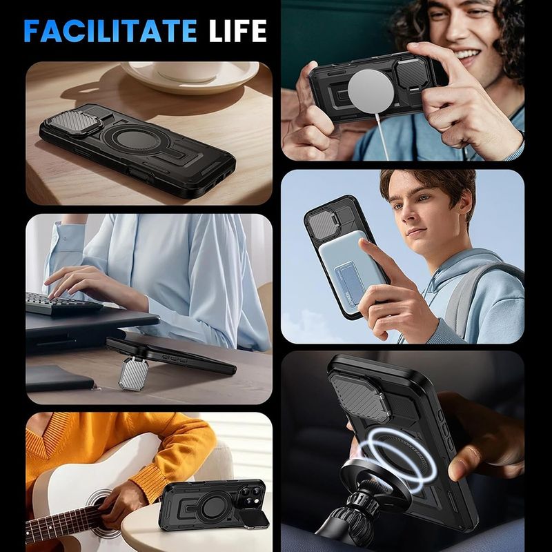 Laptop, Telefoane si Tablete - Telefoane mobile si accesorii - Accesorii Telefoane - Huse telefoane - Husa pentru Samsung Galaxy A35 5G - Techsuit CamVault MagSafe - Negru - Infinity.ro
