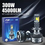 Auto si Moto - Electrice auto - Iluminare si semnalizare - Becuri auto - Set 2 LED-Uri Auto Techstar® P18, H7, 300W, 45000 Lumeni, 6500K, 12-24V, Unghi Fascicul 360°, CSP 4575, Canbus - Infinity.ro