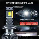 Auto si Moto - Electrice auto - Iluminare si semnalizare - Becuri auto - Set 2 LED-Uri Auto Techstar® P18, H7, 300W, 45000 Lumeni, 6500K, 12-24V, Unghi Fascicul 360°, CSP 4575, Canbus - Infinity.ro