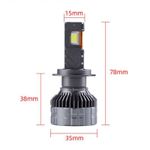 Auto si Moto - Electrice auto - Iluminare si semnalizare - Becuri auto - Set 2 LED-Uri Auto Techstar® P18, H7, 300W, 45000 Lumeni, 6500K, 12-24V, Unghi Fascicul 360°, CSP 4575, Canbus - Infinity.ro