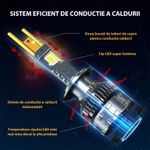 Auto si Moto - Electrice auto - Iluminare si semnalizare - Becuri auto - Set 2 LED-Uri Auto Techstar® P18, H7, 300W, 45000 Lumeni, 6500K, 12-24V, Unghi Fascicul 360°, CSP 4575, Canbus - Infinity.ro