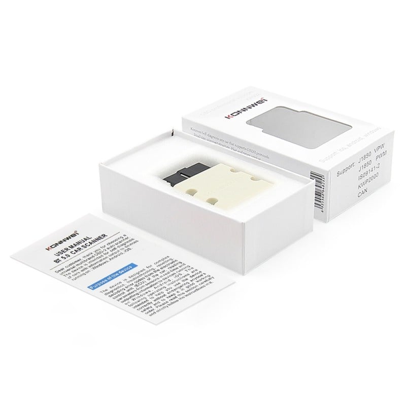 Auto si Moto - Reparatii si depanare - Sisteme de diagnoza - Instrument de scanare si diagnosticare auto, KONNWEI KW902, Mini ELM327, Bluetooth 5.0, OBD2, Compatibil Cu Android - Infinity.ro