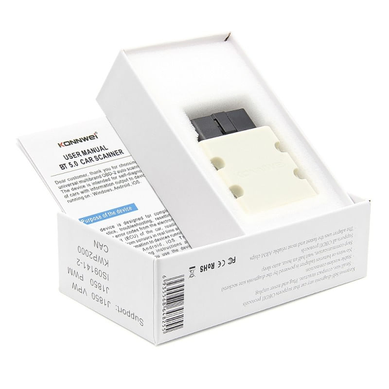 Auto si Moto - Reparatii si depanare - Sisteme de diagnoza - Instrument de scanare si diagnosticare auto, KONNWEI KW902, Mini ELM327, Bluetooth 5.0, OBD2, Compatibil Cu Android - Infinity.ro