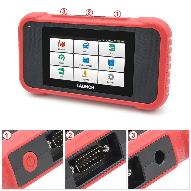 Carti si Birotica - Birotica - Articole administrative - Tester Diagnoza Auto LAUNCH CRP123E V2.0, Cititor de Coduri OBD2, Suport pentru 10 Moduri de Testare, Ecran Color - Infinity.ro