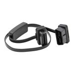 Auto si Moto - Reparatii si depanare - Sisteme de diagnoza - Prelungitor Cablu Auto Techstar®, OBD2, 60 cm, cu Buton ON/OFF - Infinity.ro